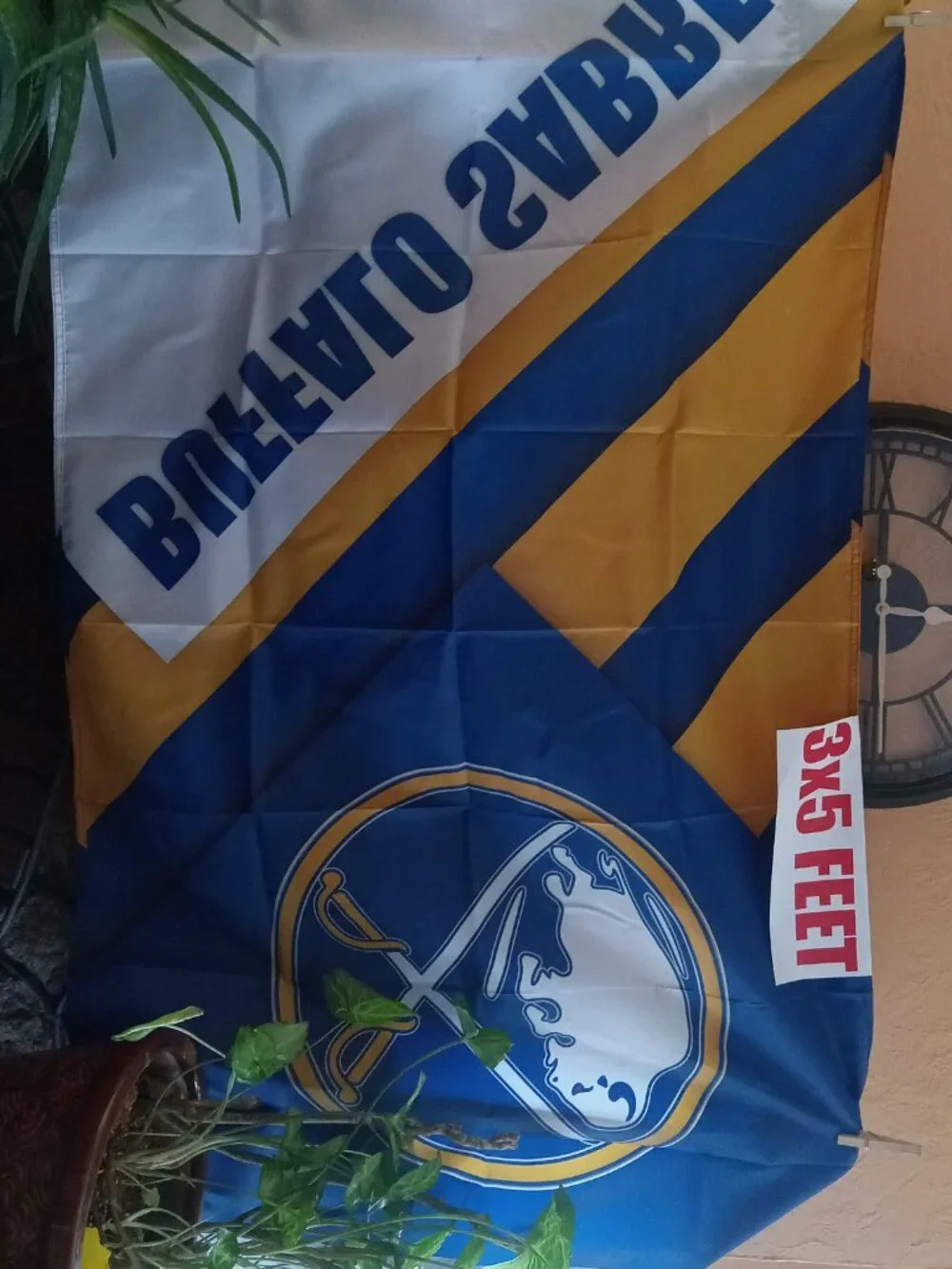 Buffalo Sabres Diagonal NHL 3X5 Feet Flag Banner Pole or Wall Decor